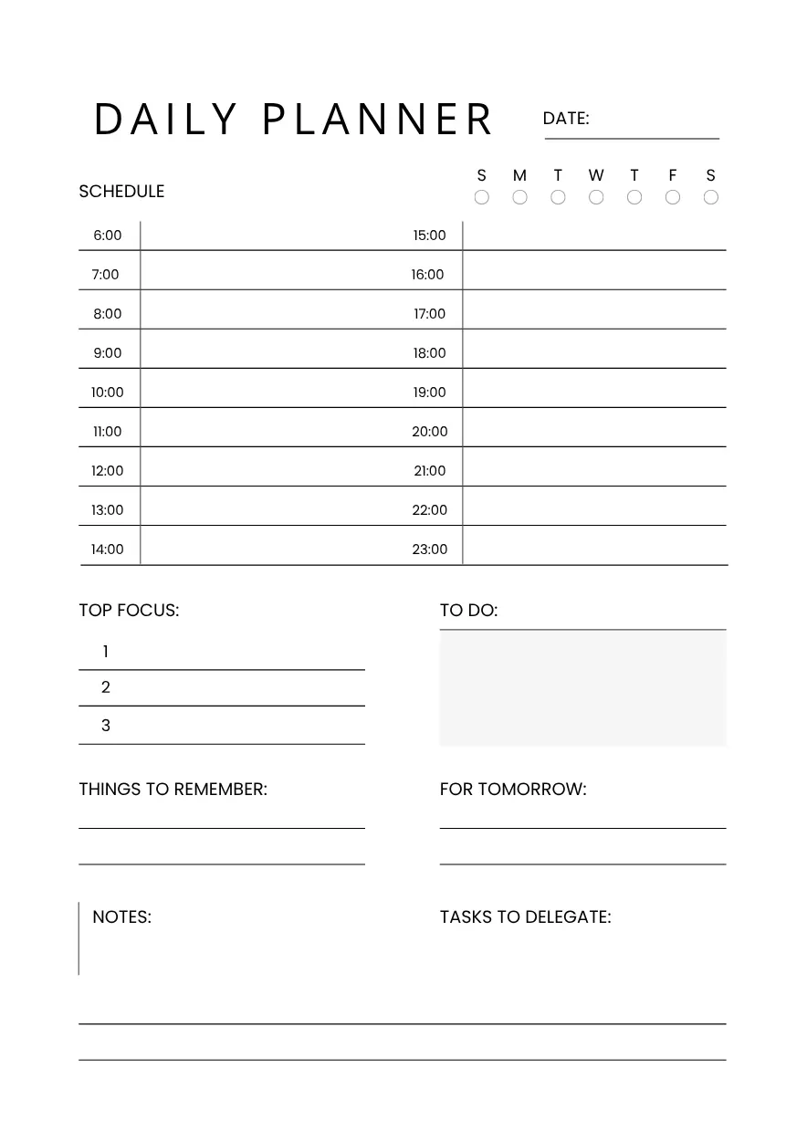theboringrich – free printable planners, templates & spreadsheets gallery Daily Planner Printable