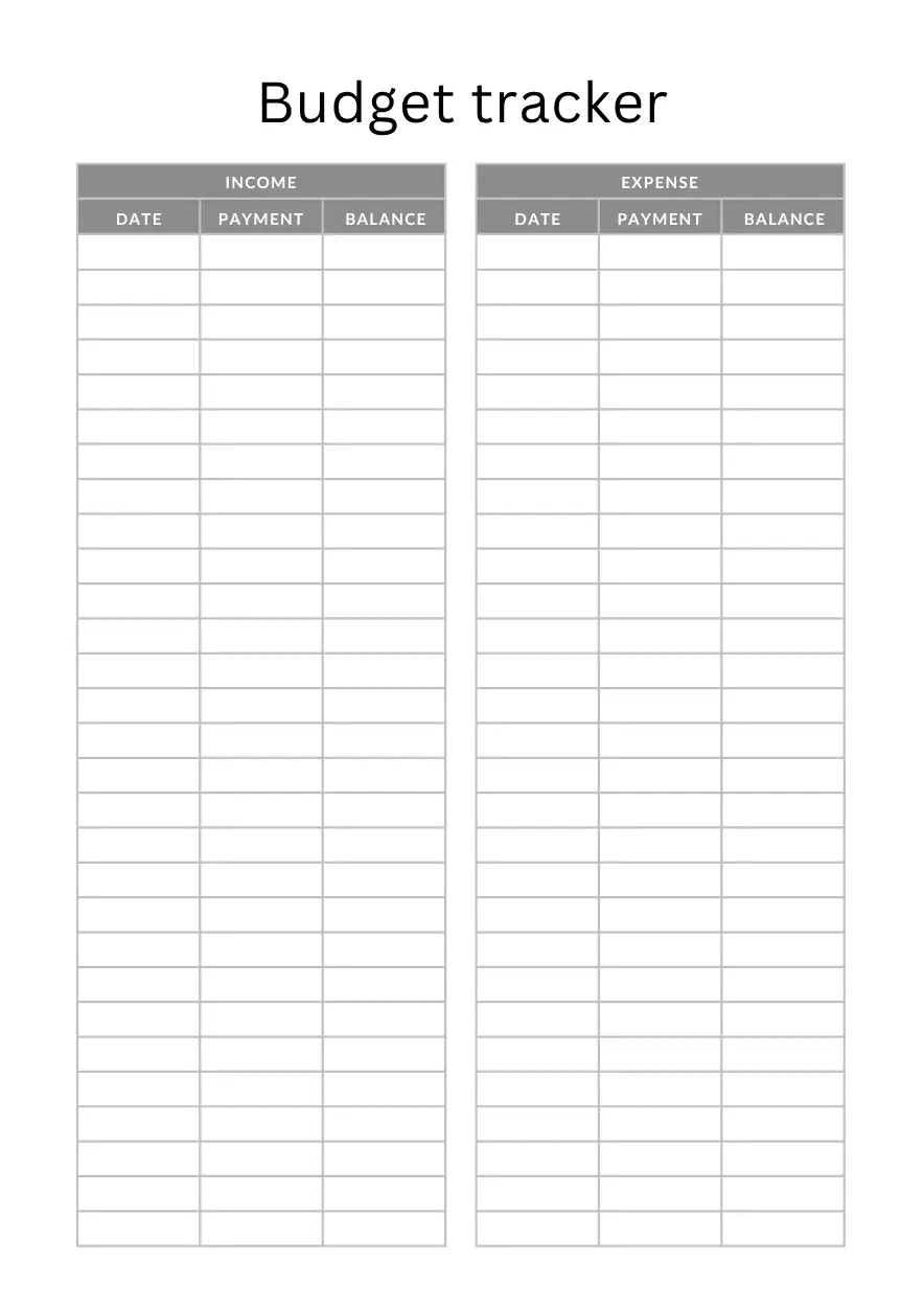 budget tracker