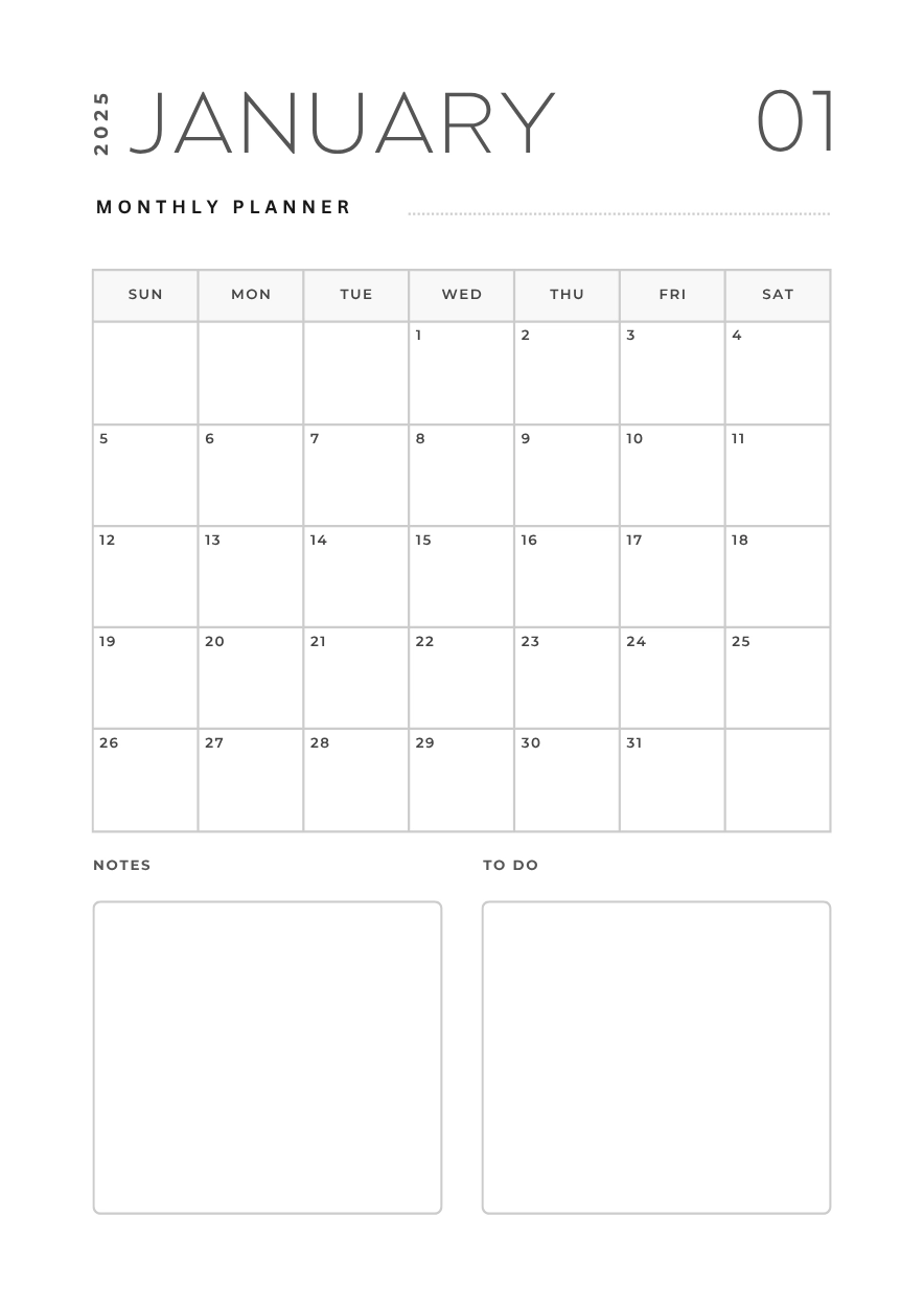 12 months calendar printable