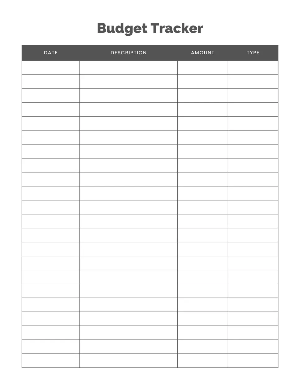 budget tracker
