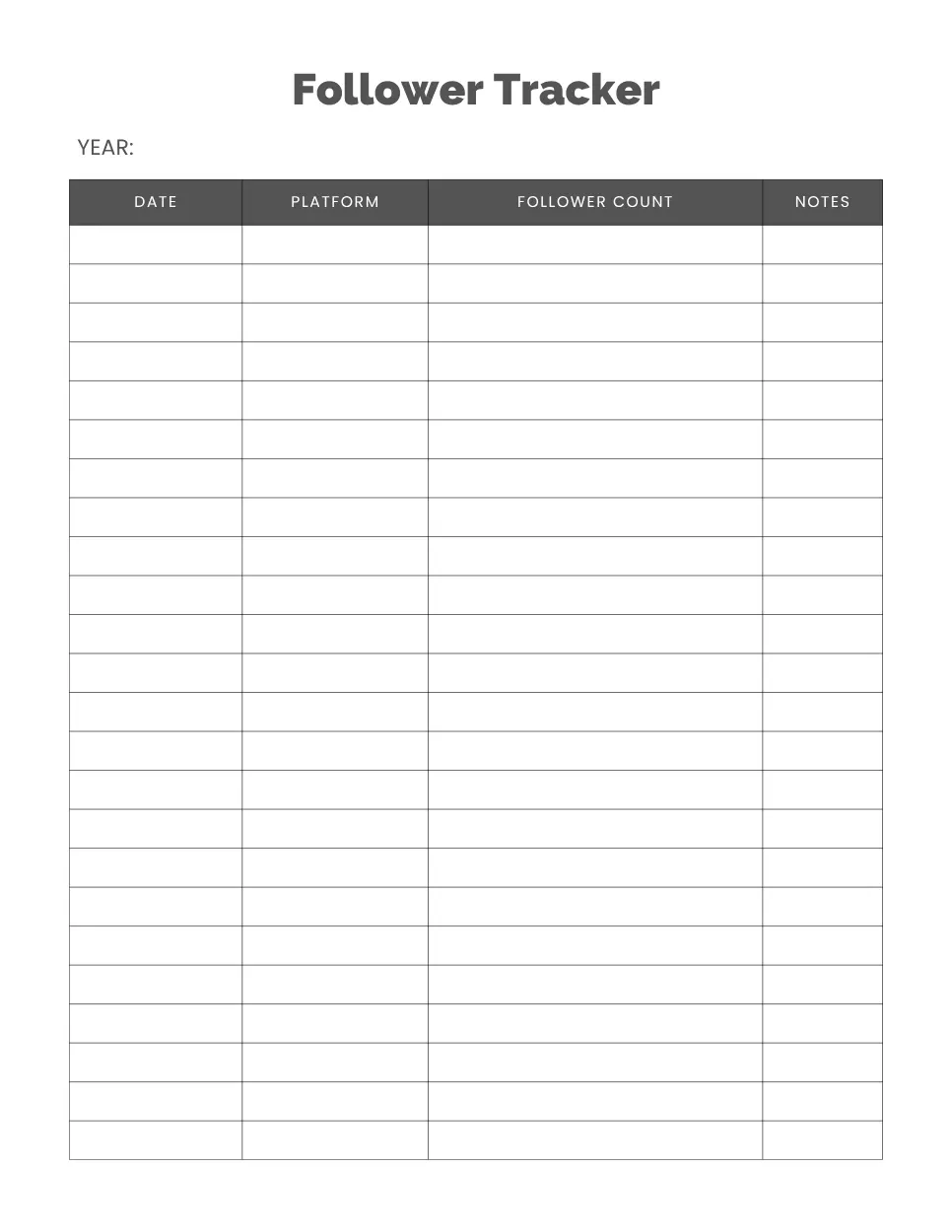 copy of follower tracker follower tracker