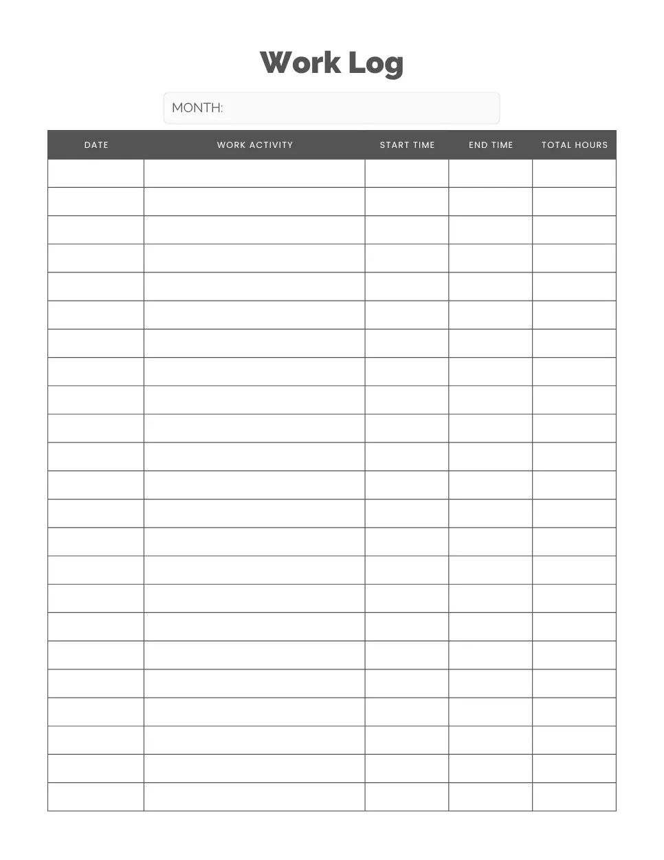 work log