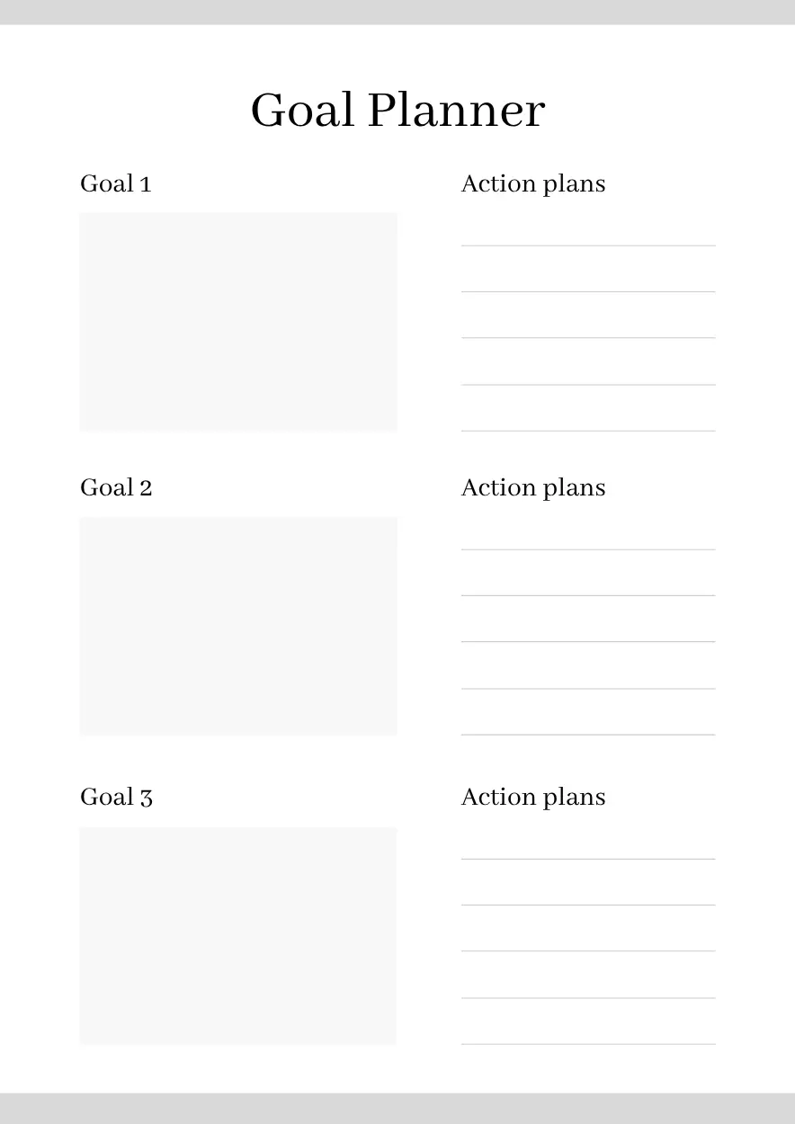 Printable Goal Planner