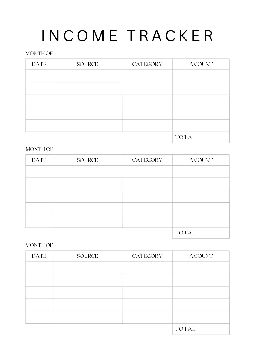 income tracker