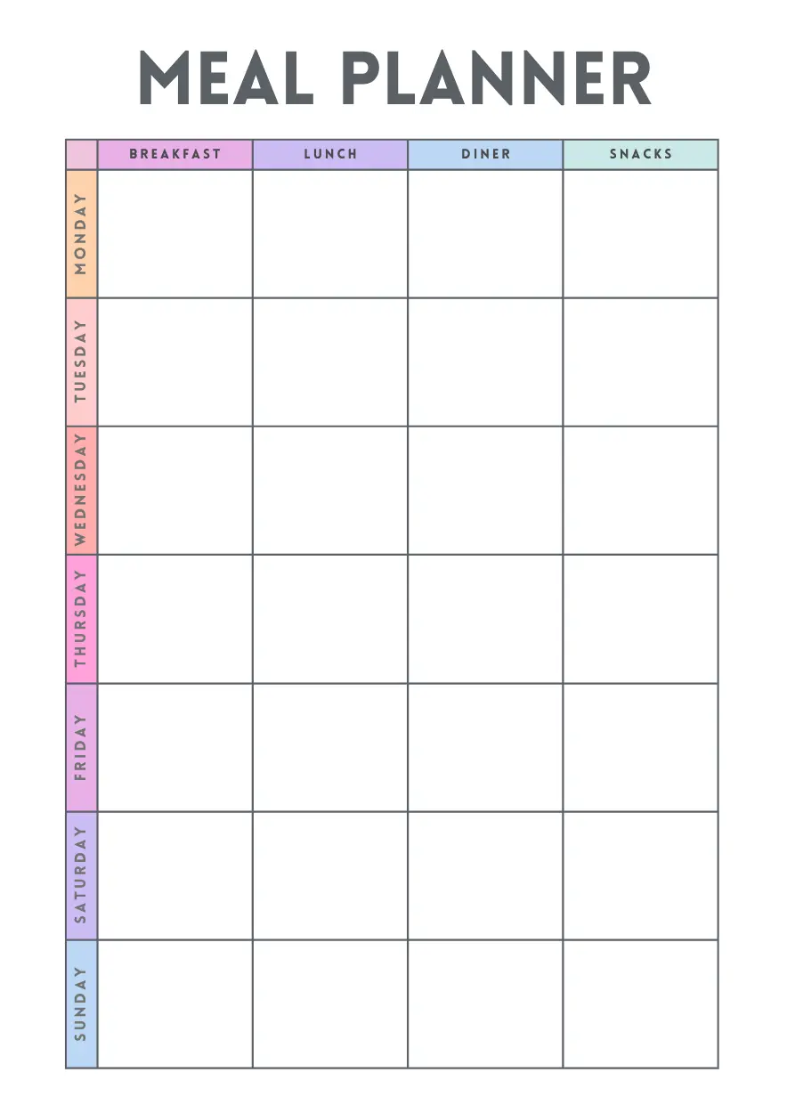 Printable Meal Planner