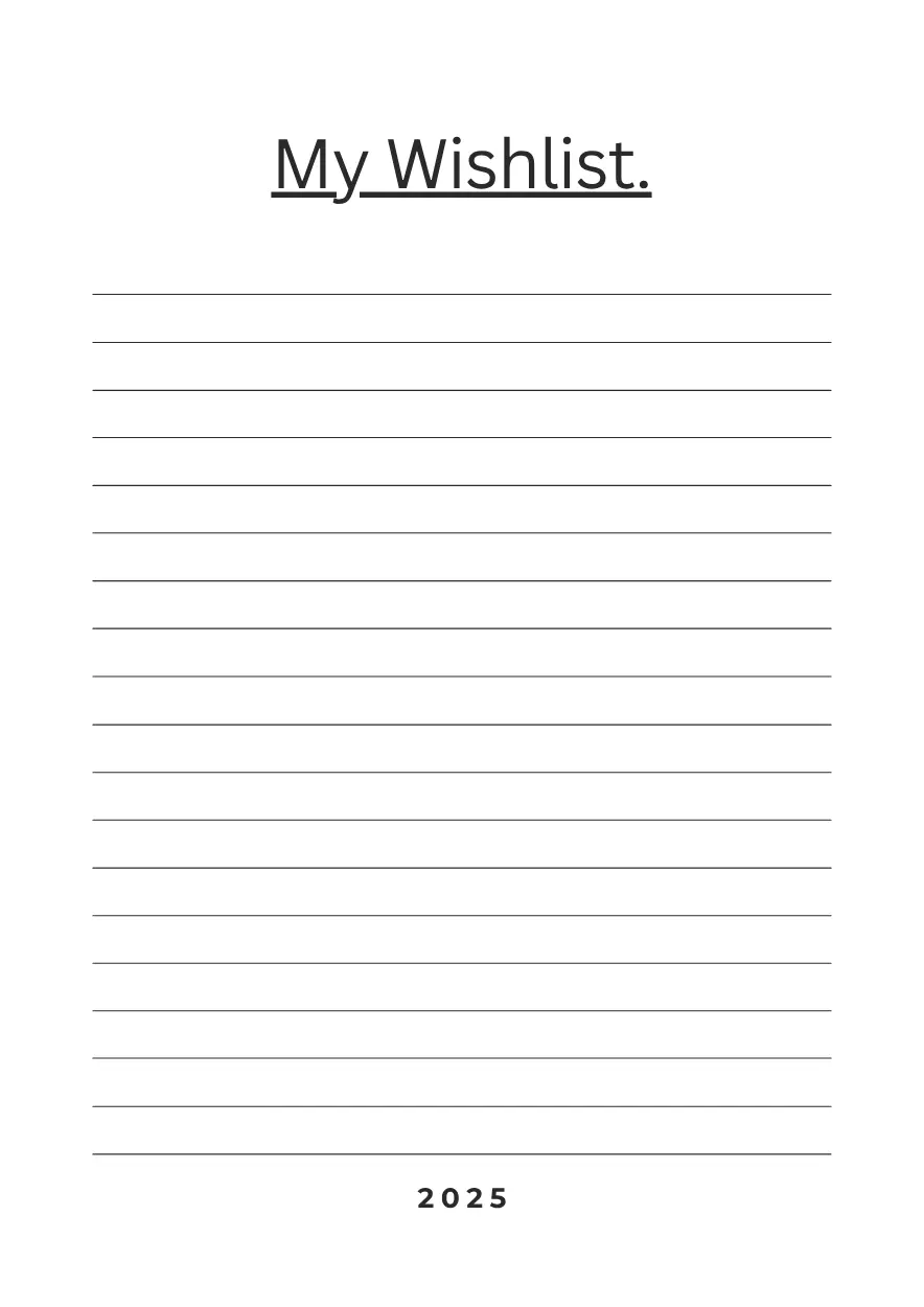 my wishlist