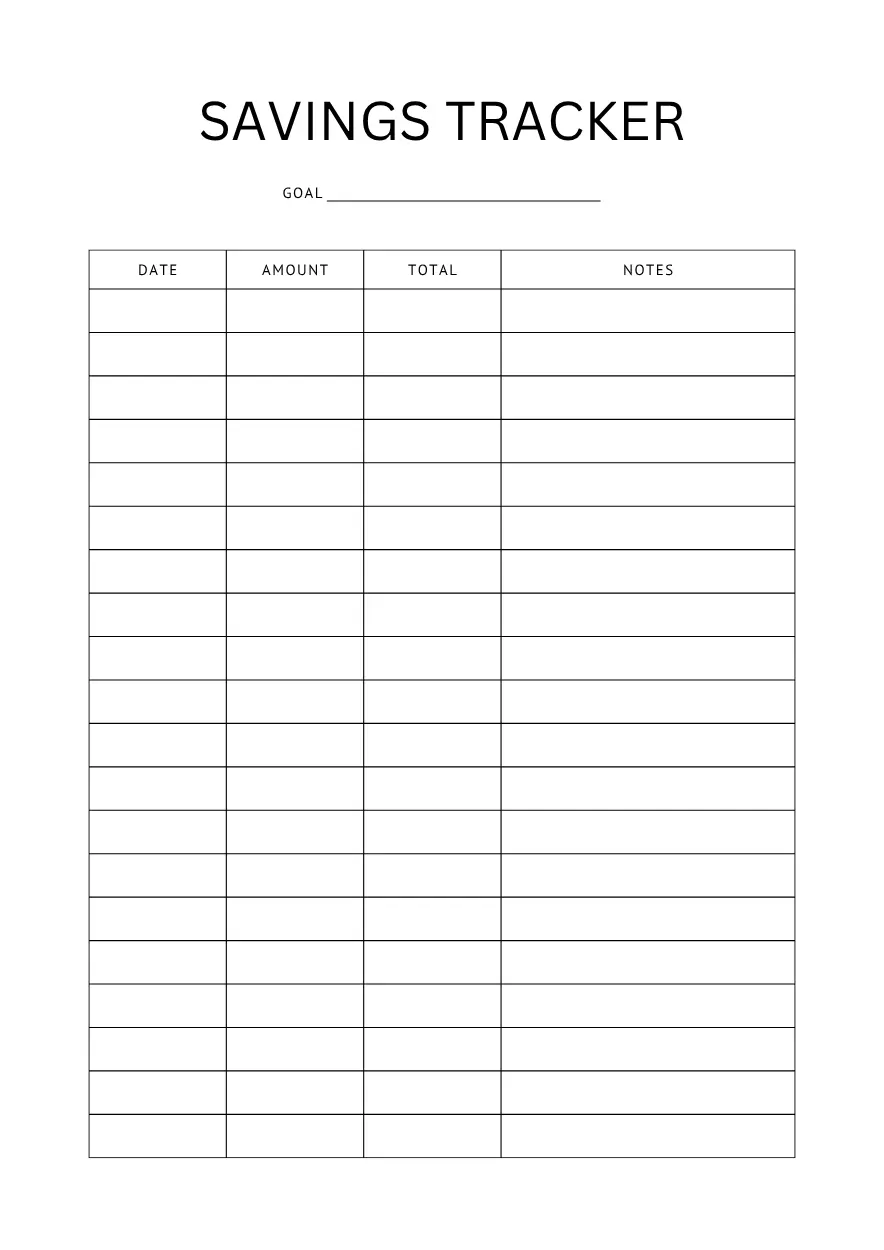saving tracker
