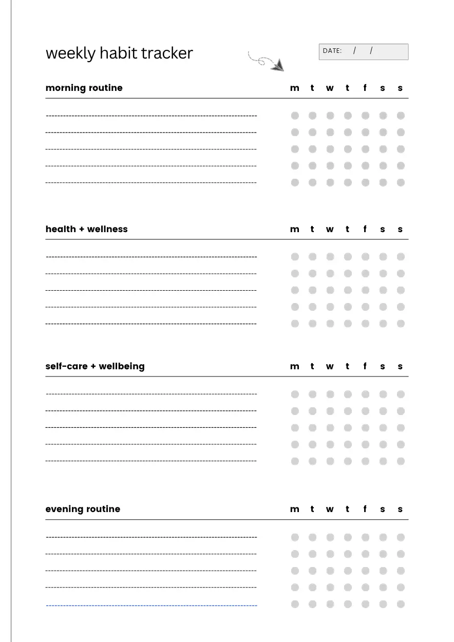 weekly habit tracker