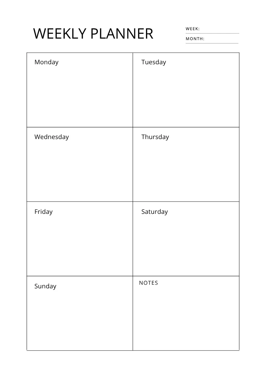 Weekly Planner Printable