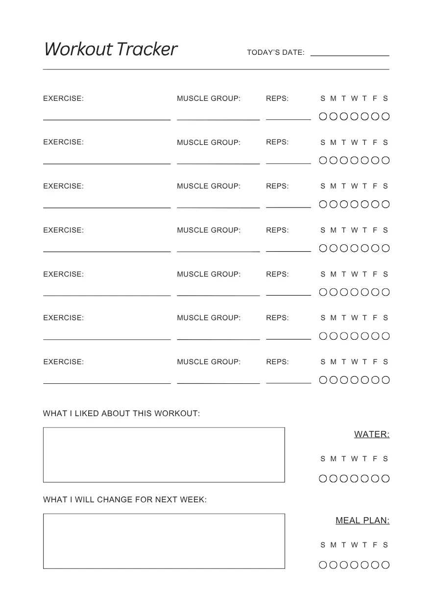 workout tracker